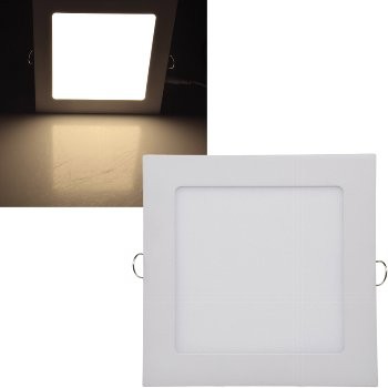 LED Licht-Panel QCP-17Q, 17x17cm 230V, 12W, 1000 Lumen, 2900K / warmweiß