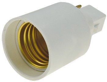 Lampensockel-Adapter, Kunststoff G24 auf E27, G24 universal d1,d2,d3