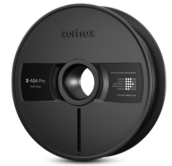 Zortrax Z-ASA Pro filament - 1,75mm - 800g - Graphite