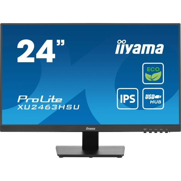 60,5cm/24" (1920x1080) Iiyama Prolite XU2463HSU-B1 16:9 FHD IPS 100Hz 3ms HDMI DP USB LS VESA Black