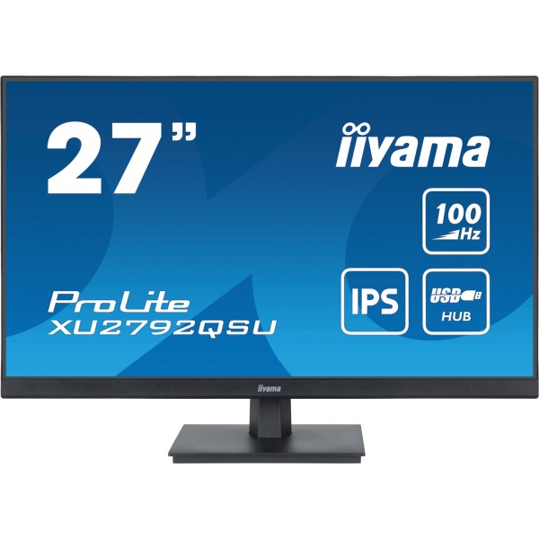 68,5cm / 27" (2560x1440) Iiyama 27iW WQHD IPS HDMI DP LS Black