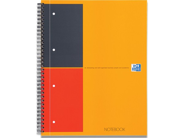 Oxford Notebook A4+ Orange 100104036 80 Blatt 80gr Liniert 6mm