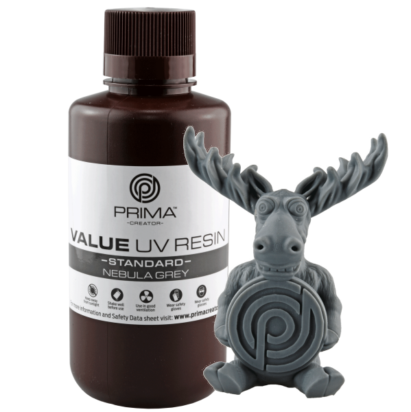 PrimaCreator Value UV / DLP Resin - 500 ml - Nebula Grey