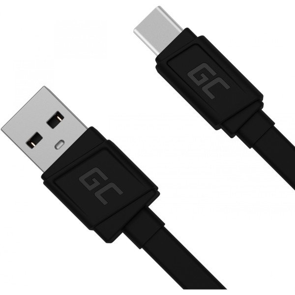 USB A > USB-C (ST - ST) 0,25m Green Cell Black