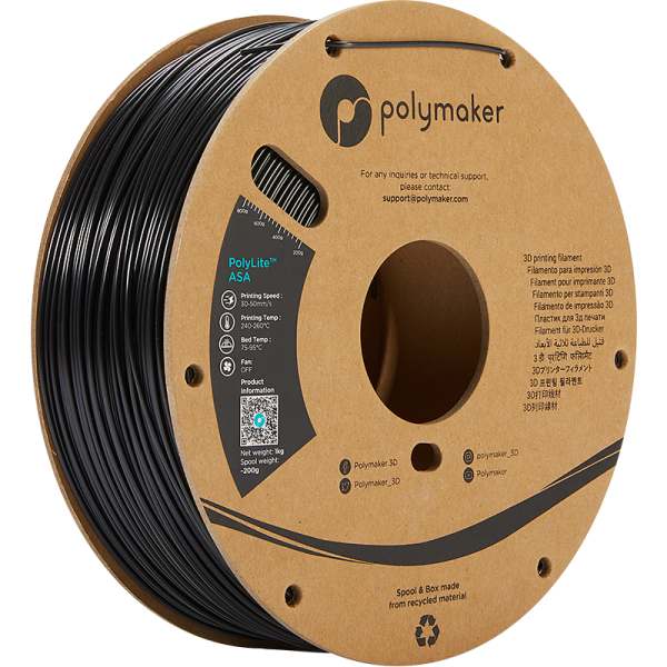 Polymaker PolyLite ASA 1,75mm schwarz 1kg