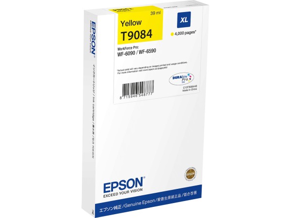 Epson C13T90844N Druckerpatrone yellow XL 4000 Seiten 39ml