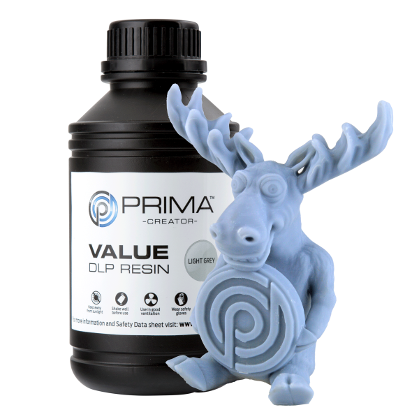PrimaCreator Value UV / DLP Resin - 500 ml - Hellgrau