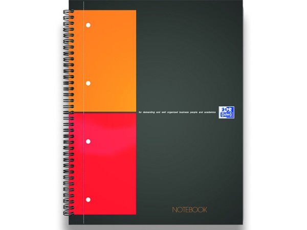 Oxford Notebook A4+ Grau 100103664 80 Blatt 80gr Kariert 5mm