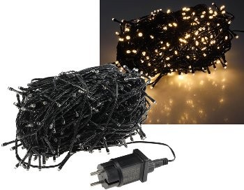 LED Aussen-Lichterkette CT-ALK400 40m warmweiß, Kabel schwarz, IP44, 400 LEDs
