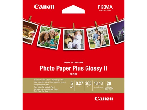 Pp201 Canon Plus Fotopapier 9X9Cm 2311B070 20 Blatt 265Gr Glänzend