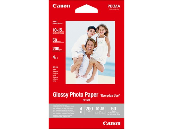 Gp501 Canon Fotopapier 10X15Cm 0775B081 50 Blatt 200gr Glänzend