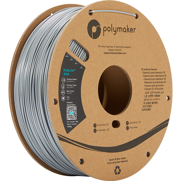 Polymaker PolyLite ASA 1,75mm grau 1kg