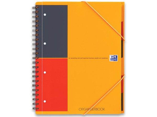 Oxford Organiserbook A4+ Orange 100100462 80 Blatt 80gr Liniert 6mm
