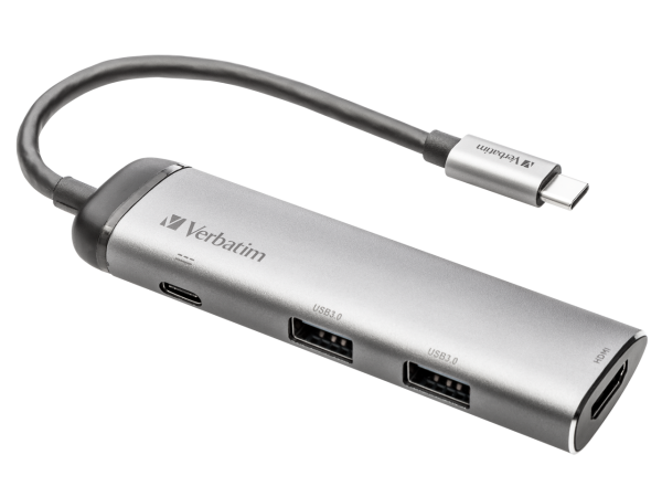 VERBATIM USB-C MULTIPORT HUB 49140 USB HDMI Aluminium