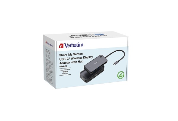 Verbatim Share My Screen WDA-01 1080P 32146 USB Typ-C Display Adapter kabellos