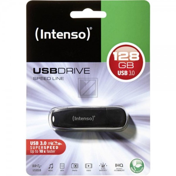 INTENSO USB STICK 3.0 128GB SCHWARZ 3533491 Speed Line