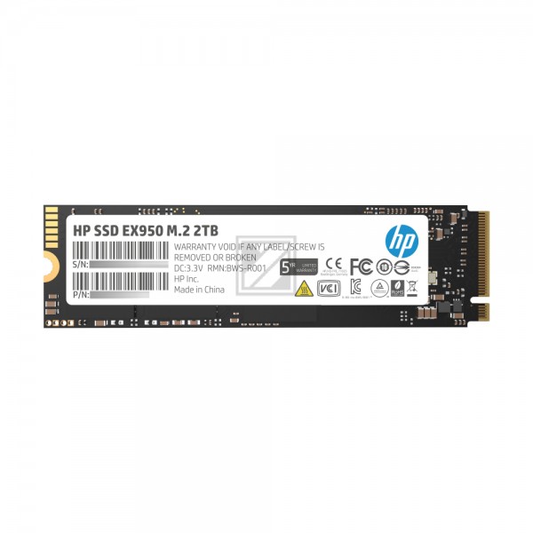 HP SSD EX950 FESTPLATTE INTERN 2TB 5MS24AA#ABB M.2 L:3500MB/s S:290MB/s