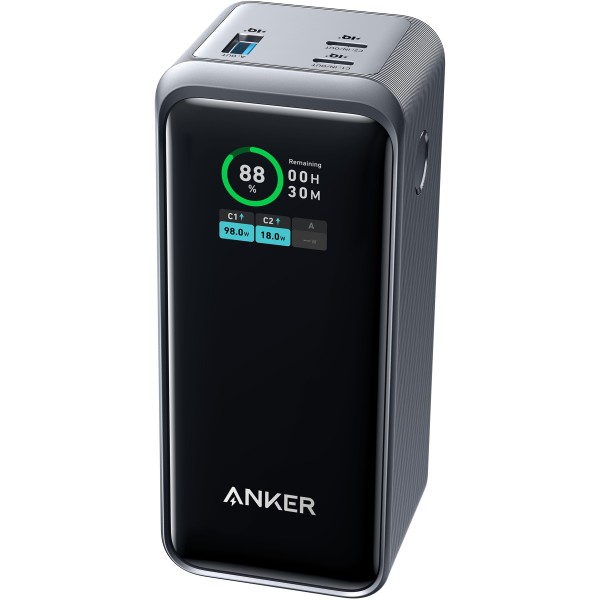 Anke Prime PowerBank 20.000mAh (200W) schwarz 2x USB-C 1x USB-A inkl. Display black