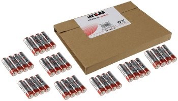 Mignon-Batterien ARCAS Alkaline Typ AA/LR3, 1,5V, 36er Flat-Pack
