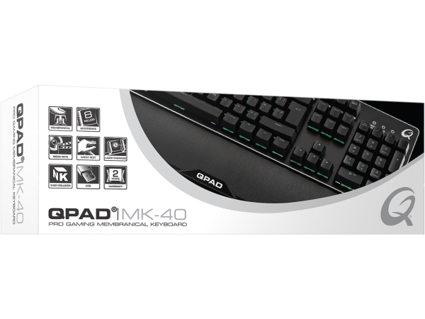 QPAD MK40-DE PRO GAMING TASTATUR 9J.P7N81.K0GG Kabel/schwarz/RGB