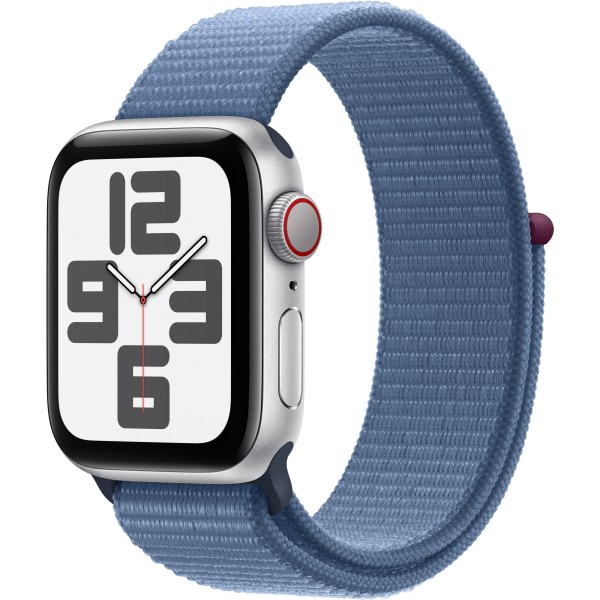 Apple Watch SE Aluminium Cellular 40mm Silber (Sport Loop winterblau)