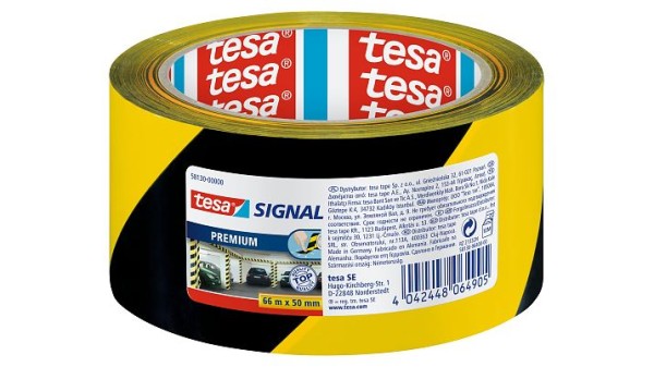 Tesa Signal Premium Markierungsband 58130-00000-00 66Mx60mm Gelb/Schwarz