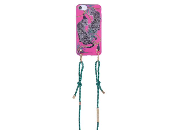 16289 IPHORIA NECKLACE CASE IPHONE 7/8 Handyhuelle Leopard pink