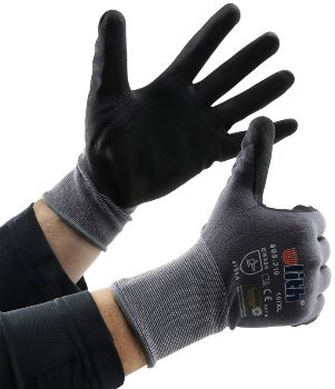 Profi Arbeits-Handschuhe mit Kautschuk- Beschichtung, Ökotex 100, Größe 10
