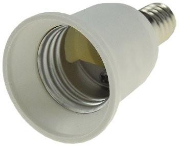 Lampensockel-Adapter, Kunststoff E14 auf E27