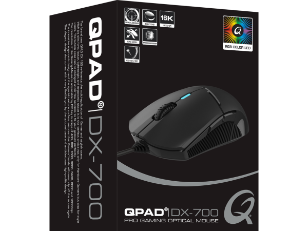 QPAD DX700 PRO GAMING OPTISCHE MAUS 9J.Q4E88.001 8Tasten/Kabel/beidhaendig
