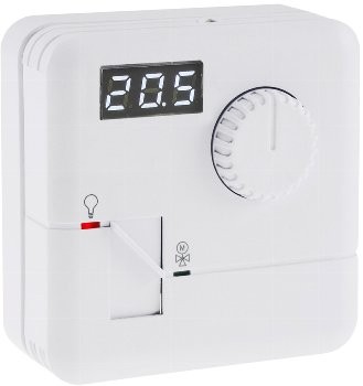 Raumtemperatur-Regler Thermostat RT-55 7A, weißes LED-Display, 5-30°C, 110-230V