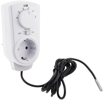 Steckdosen-Thermostat ST-50 ana EXT 5-30°C, 230V, 2m Kabel + Außenfühler