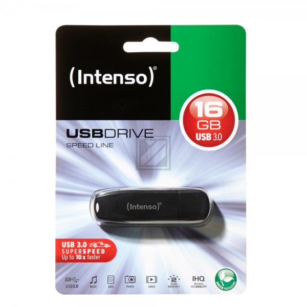 INTENSO USB STICK 3.0 16GB SCHWARZ 3533470 Speed Line