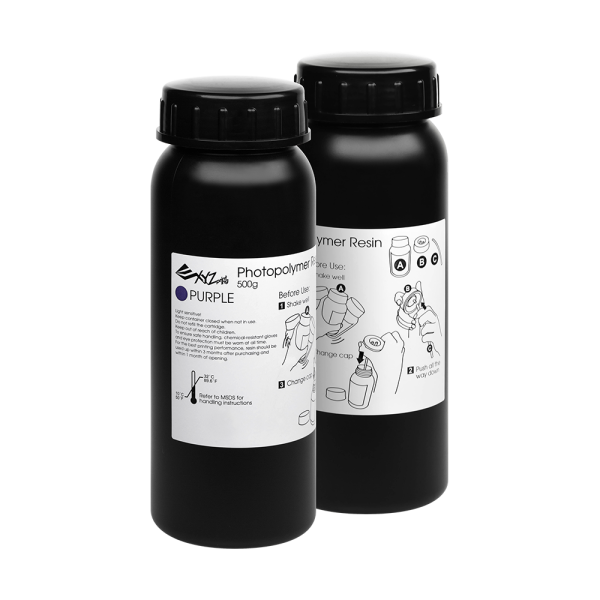 XYZprinting UV Resin - 2 x 500 ml Bottles - Violett