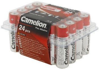 Mignon-Batterien CAMELION AlkalinePlus Typ AA/LR6, 1,5V, 24er Haushaltsbox