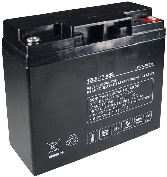 Bleiakku Q-Batteries 12V/17Ah VdS-Zulassung, LxBxH 181x77x167mm, 5,1kg