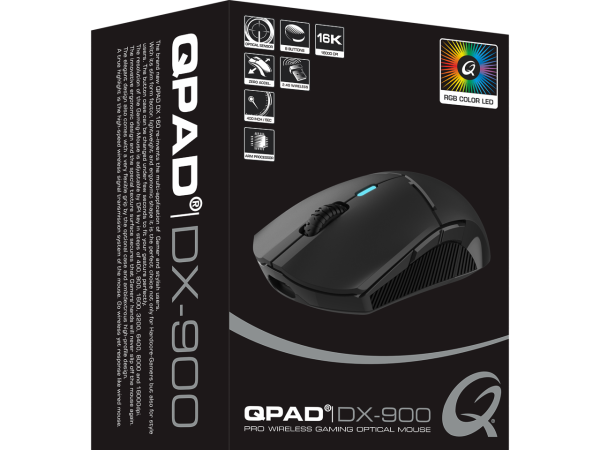  QPAD DX900 PRO GAMING OPTISCHE MAUS 9J.Q4C88.001 8Tasten/kabellos/beidhaend.