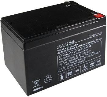 Bleiakku Q-Batteries 12V/12Ah VdS-Zulassung, LxBxH 151x98x95mm, 3,6kg