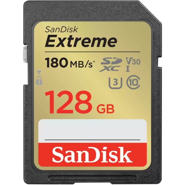 CARD 128GB SanDisk Extreme SDHC 180MB/s