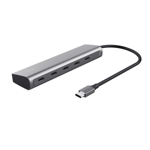 Trust Halyx 5-Port USB-C HUB 25136 Aluminium silber