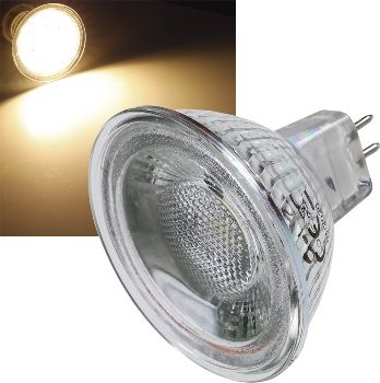 LED Strahler MR16 H50 COB 3000k, 440lm, 12V/5W, warmweiß