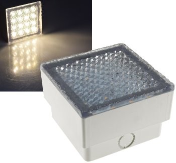 LED Pflasterstein BRIKX 10 warmweiß 10x10x7cm, 145lm, IP67, 230V