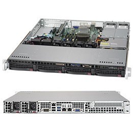Barebone Server 1U Single ; 4 Hot-swap 3.5"; 400W Redundant Platinum, SuperServer 5019S-MR-G1585L