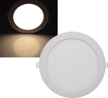 LED Licht-Panel QCP-22R, Ø 22,5cm 230V, 18W, 1300 Lumen, 2900K / warmweiß