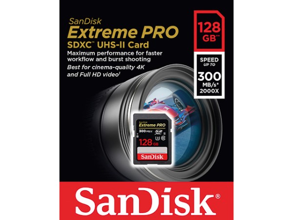 SANDISK EXTREME PRO SDXC UHS-II 128GB SDSDXPK-128G-GN4IN 300MB/s Klasse 10