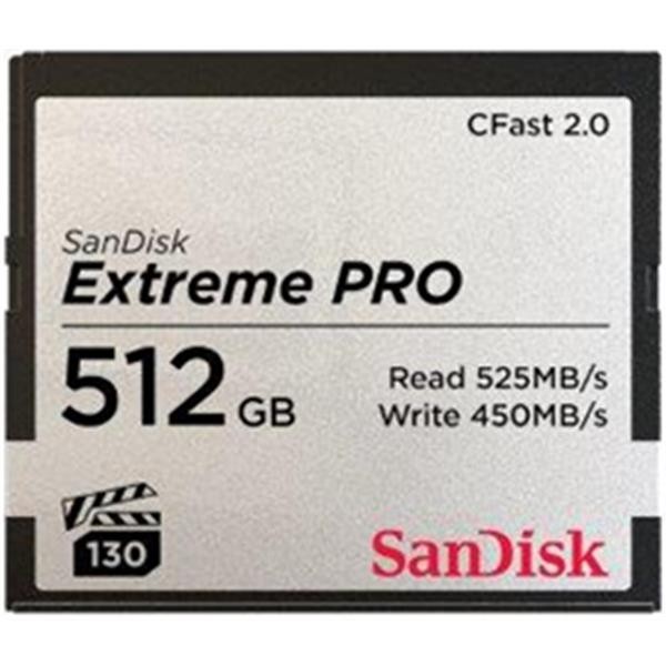SANDISK CFAST 2.0 EXTREME PRO 512GB SDCFSP-512G-G46D 525MB/s Klasse 10