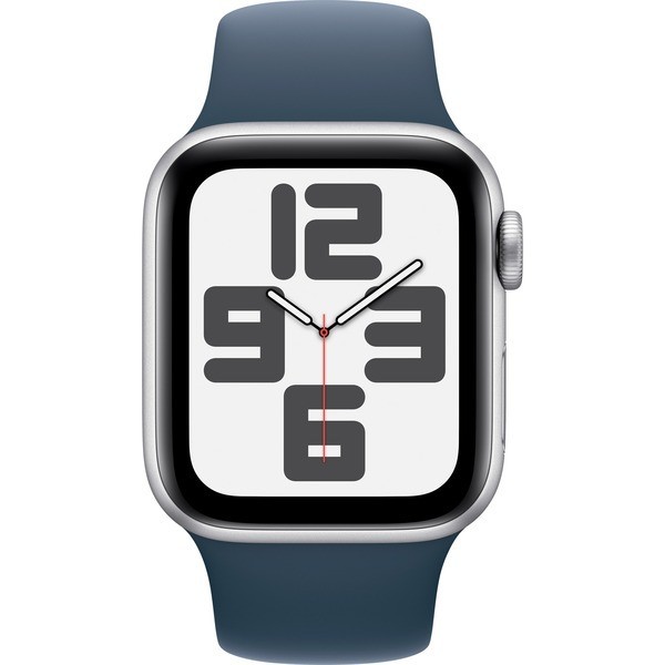 Apple Watch SE Aluminium Cellular 40mm Silber (Sportarmband sturmblau) S/M
