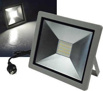 LED-Fluter SlimLine CTF-SLT 99 silber 100W, 9230lm, 4000K, neutralweiß, IP44