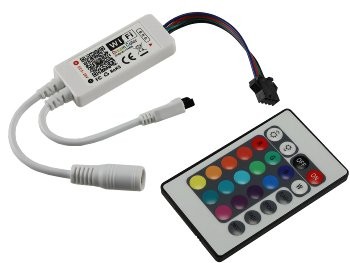 RGB LED-Stripe Controller WiFi incl. IR-Fernbedienung + App-Steuerung