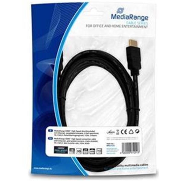 MEDIARANGE HDMI KABEL TYP A 3m MRCS155 schwarz 10,2GB/s